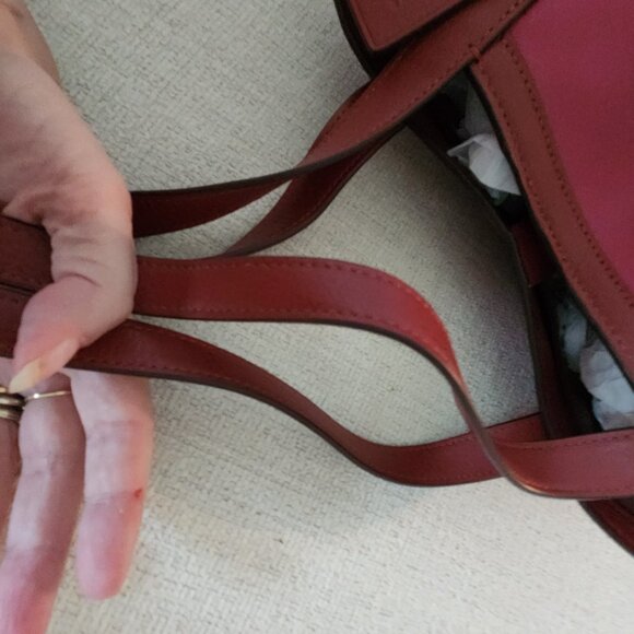 Euc Coach Color Block Leather Handbag Tote Bag Purse - Picture 7 of 12